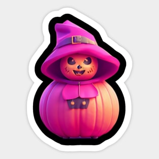 Halloween pink pumpkin Sticker